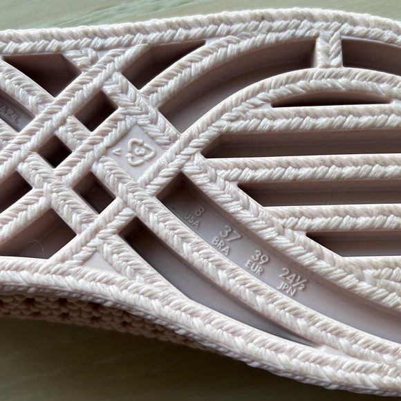 Melissa x Jason Wu jelly pink peep-toe flats. Size 8 US / 39 EU - Picture 6 of 7